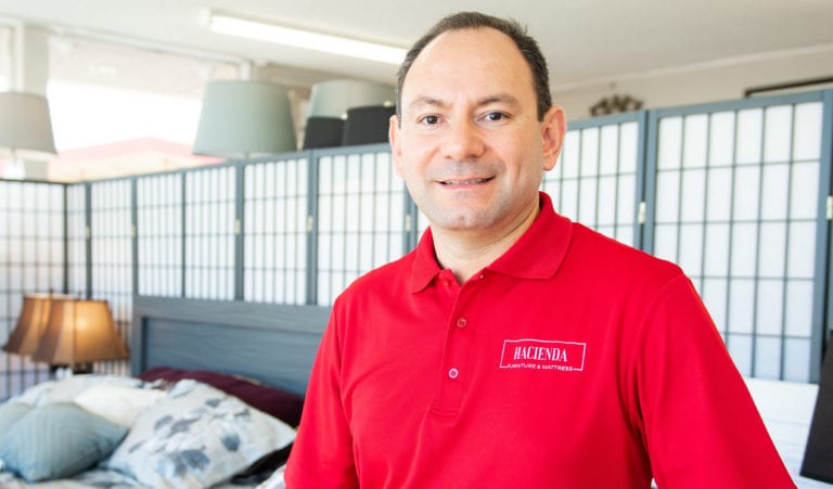 HFA member Joaquin Rodriquez and his store. Hacienda Furniture, does a robust business with Hispanics in Oxnard, Calif.