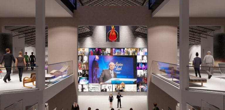 Photo shows interior of Hall of Fame