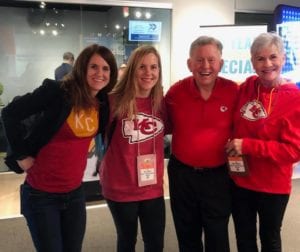 Photo shows Crowley family in Cheifs gear