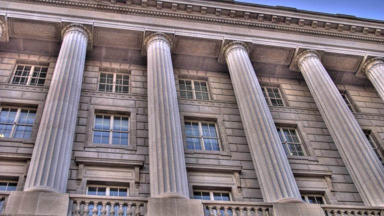 image shows a building with columns