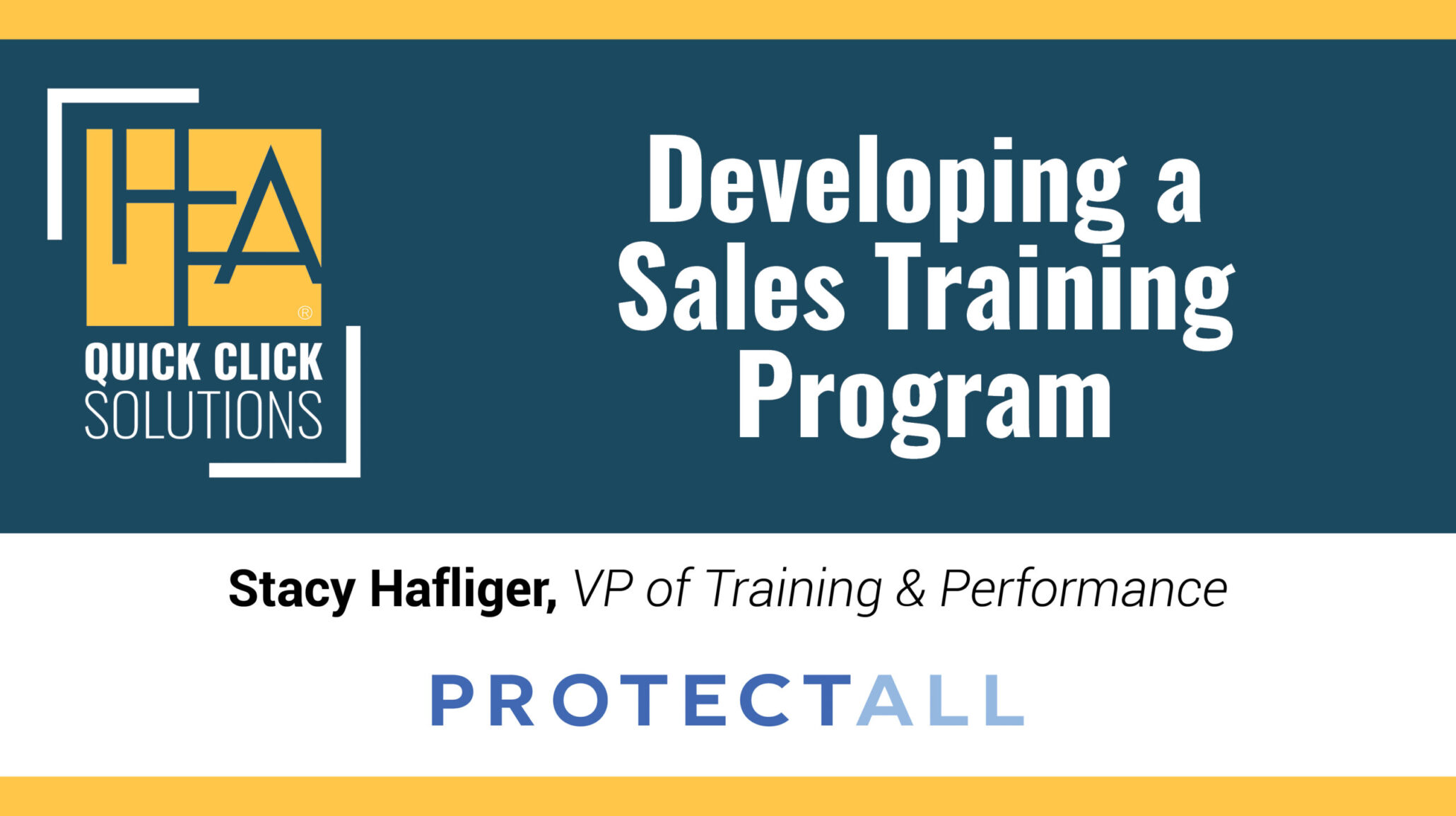 HFA_QCS-Developing a Sales Training Program