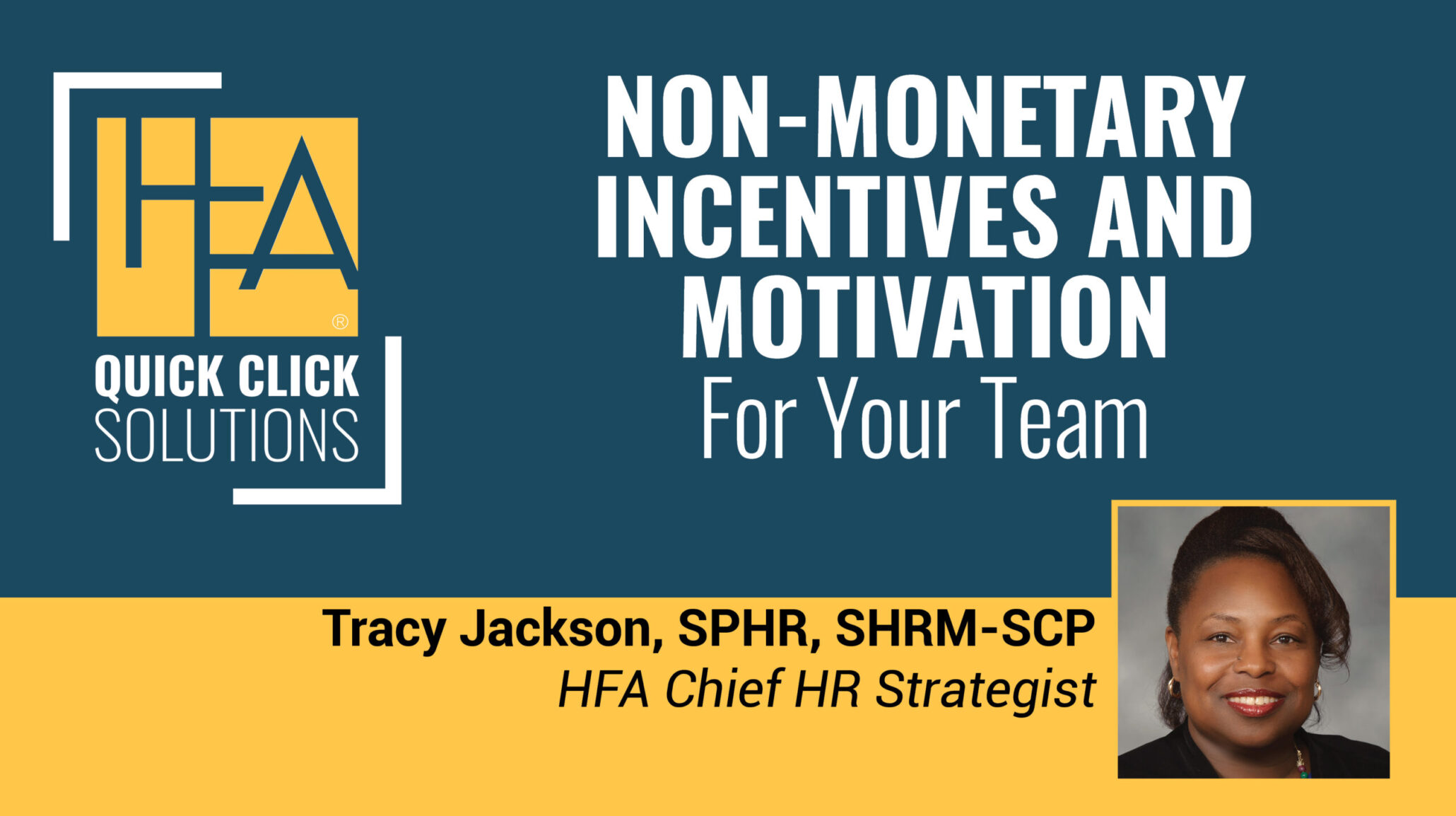 HFA-QCS-Non-Monetary Incentives for Your Team