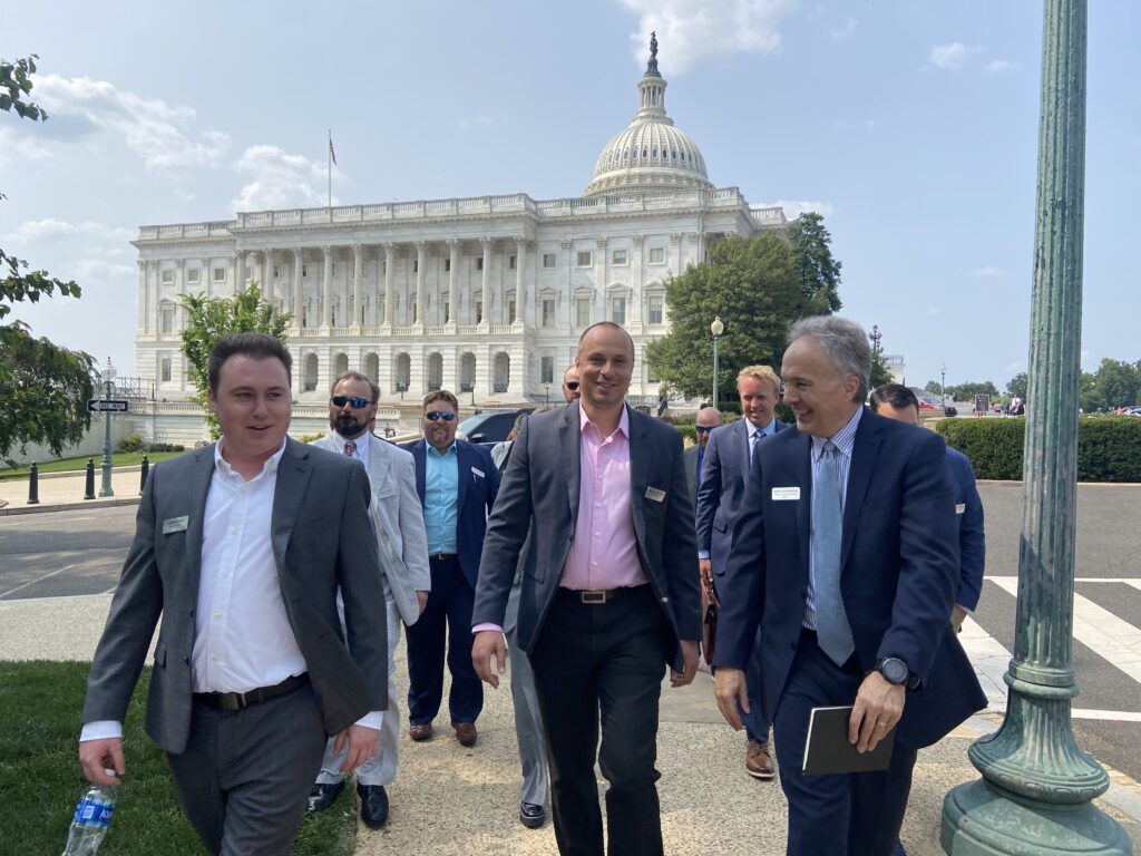 The HFA DC Fly-In Attendees walking from the Capital Building.