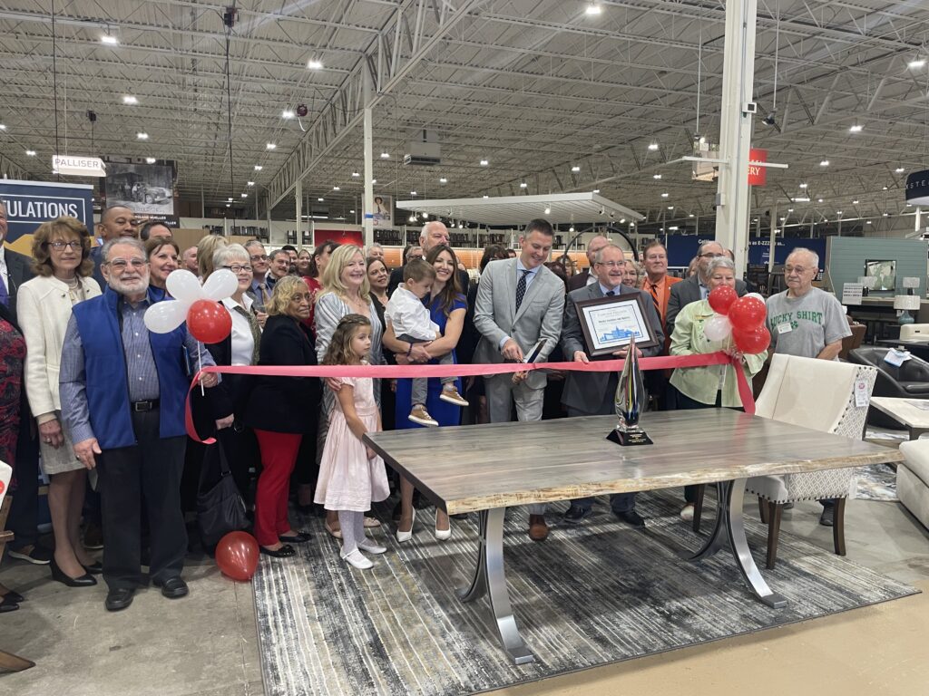 Ribbon-cutting of new furniture showroom