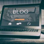 blogging blog word coder coding using laptop page keyboard notebook blogger internet computer marketing opinion interface layout design designer concept
