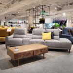 Furniture store showroom floor.