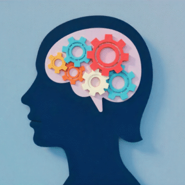 Head silhouette with different colored gears inside.. created by Freepik.com