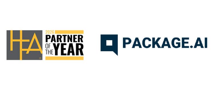 HFA Partner of the Year logo and the Package.AI logo