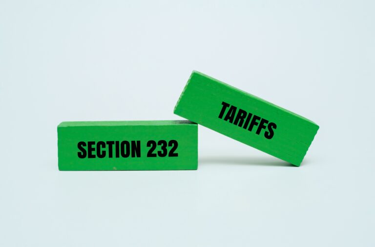 Green blocks with the words Section and 232