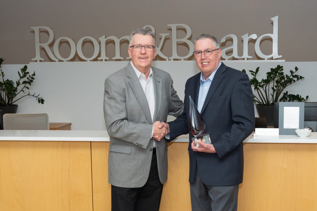 Peter Theran, HFA CEO and Bruce Chambeau Room & Board CEO