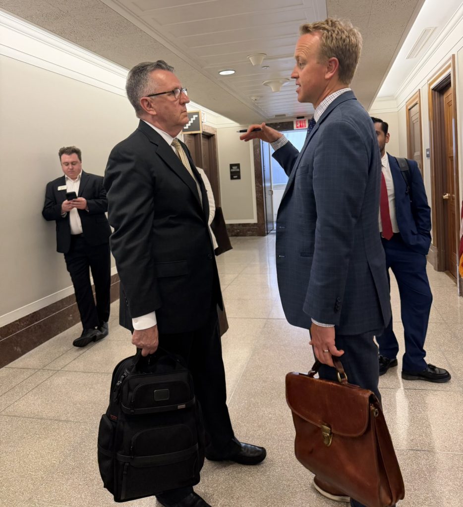 Pete Theran, HFA CEO and Chris Andresen, HFA Lobbyist are strategizing for the next round of legislative sessions.