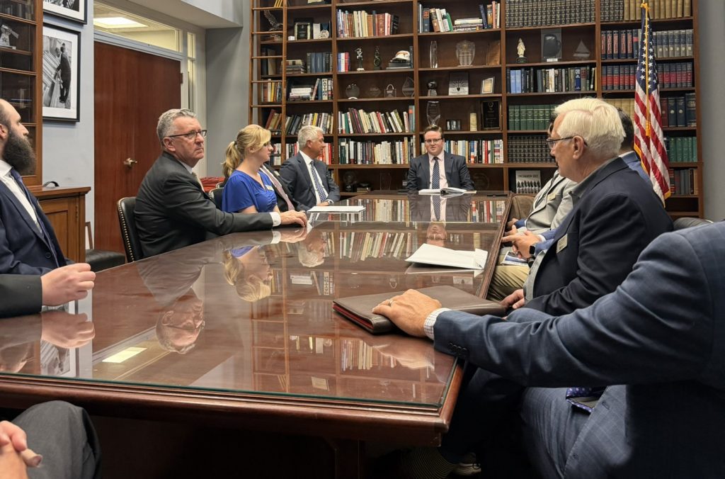 HFA discussing trade policy and retailer challenges with Evan Jenkins, Legislative Assistant for Senator Tim Scott (R-SC).