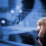 AI Artificial Intelligence technology for data analysis, research, planning and work generate programming. Man using laptop and AI assistant dashboard. Smart robot AI agents and agentic workflows